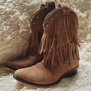 Western fringe boots size 11